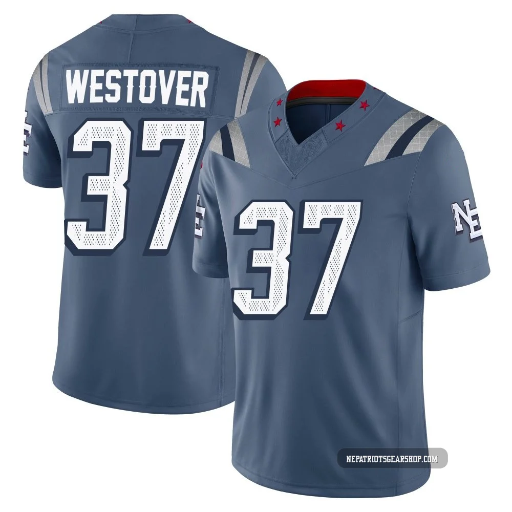 Jack Westover ＃37 New England Patriots Limited Storm 2025 Rivalries Collection Jersey - Youth Blue