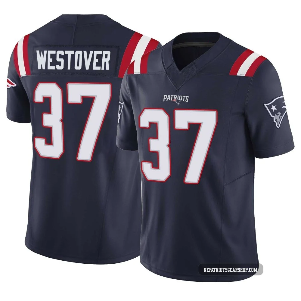 Jack Westover ＃37 New England Patriots Limited Vapor F.U.S.E. Jersey - Youth Navy