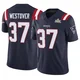 Jack Westover ＃37 New England Patriots Limited Vapor F.U.S.E. Super Bowl LX Patch Jersey - Men's Navy