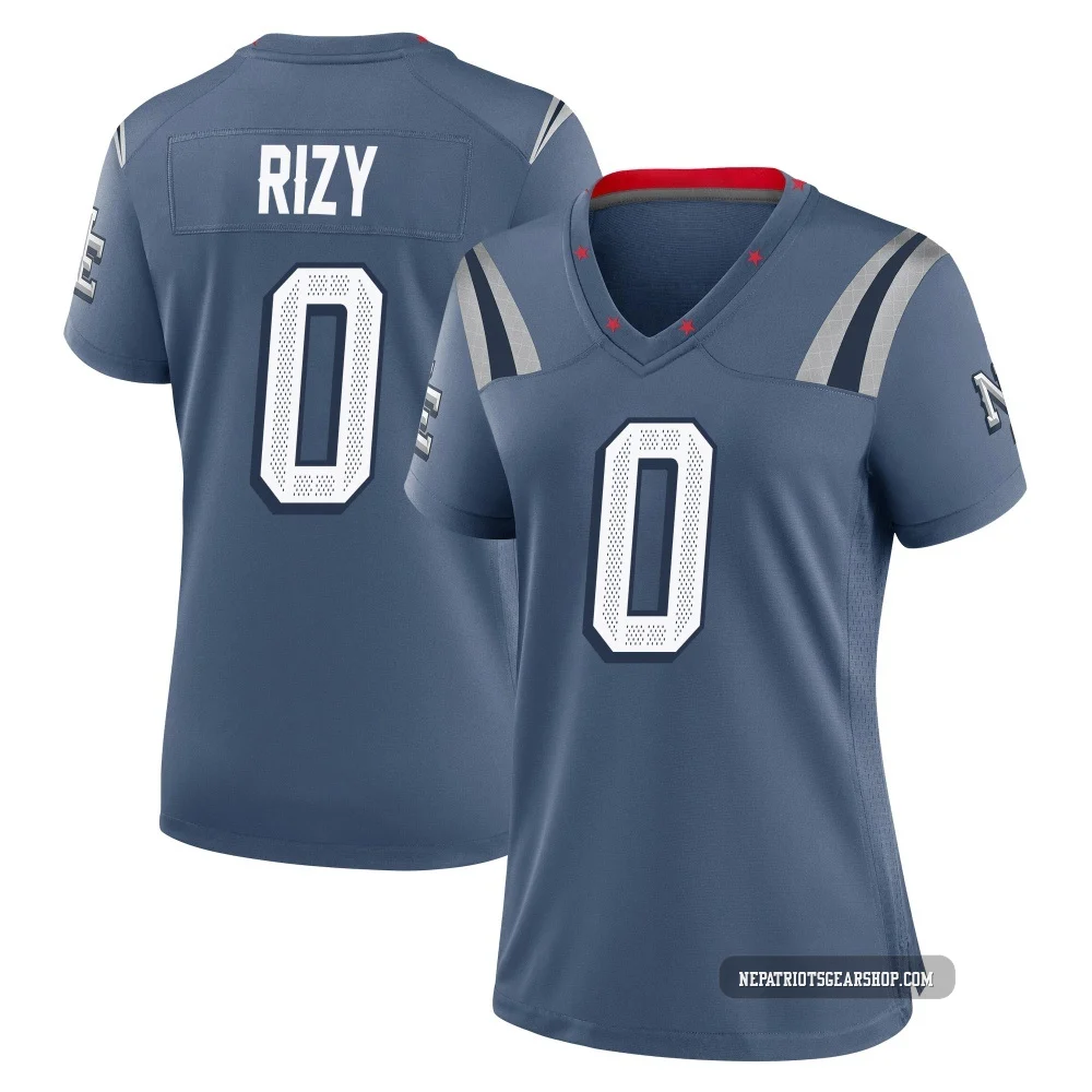 Jacob Rizy ＃0 New England Patriots Game Storm 2025 Rivalries Collection Jersey - Women's Blue