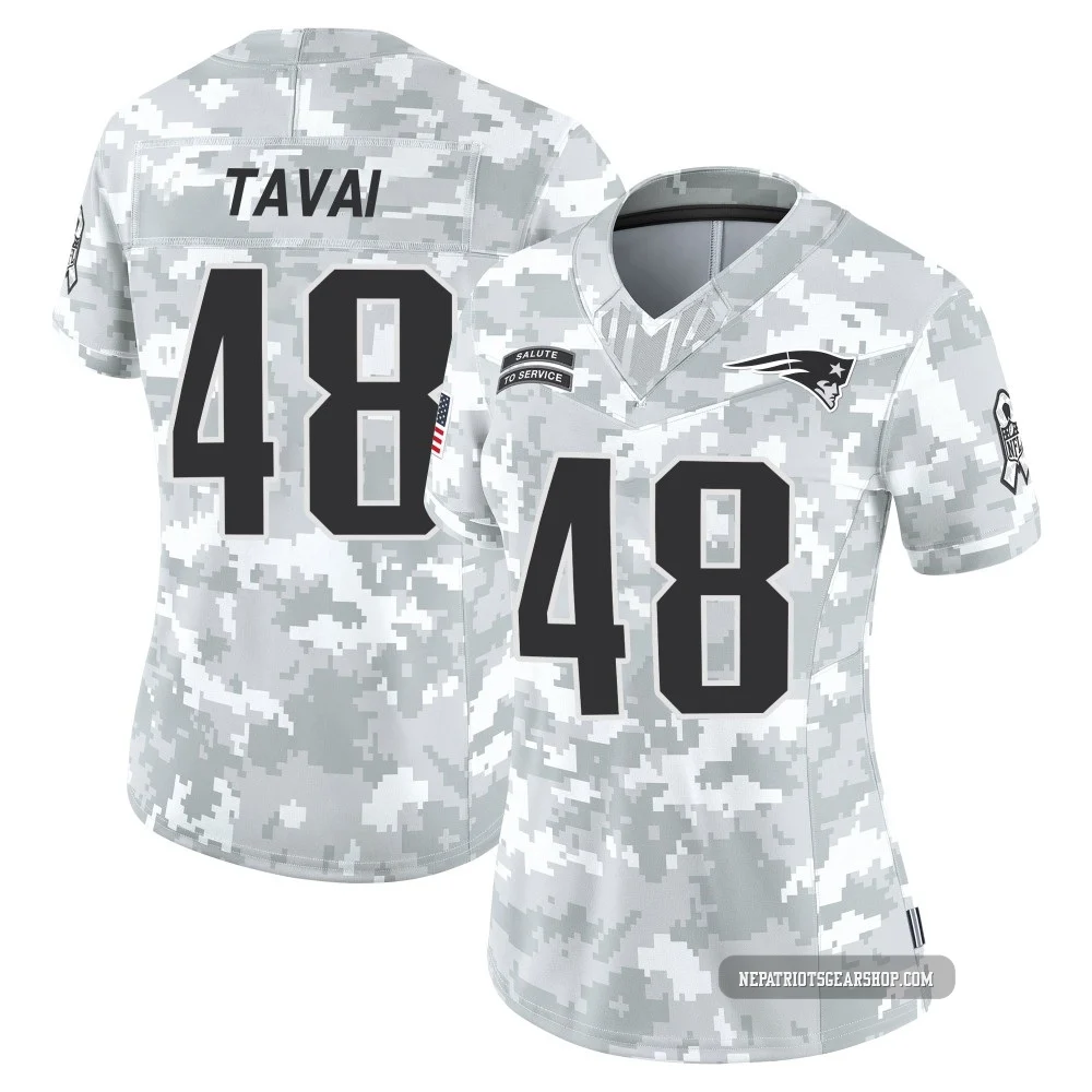 Jahlani Tavai ＃48 New England Patriots Limited 2024 Salute to Service Jersey - Women's Arctic Camo