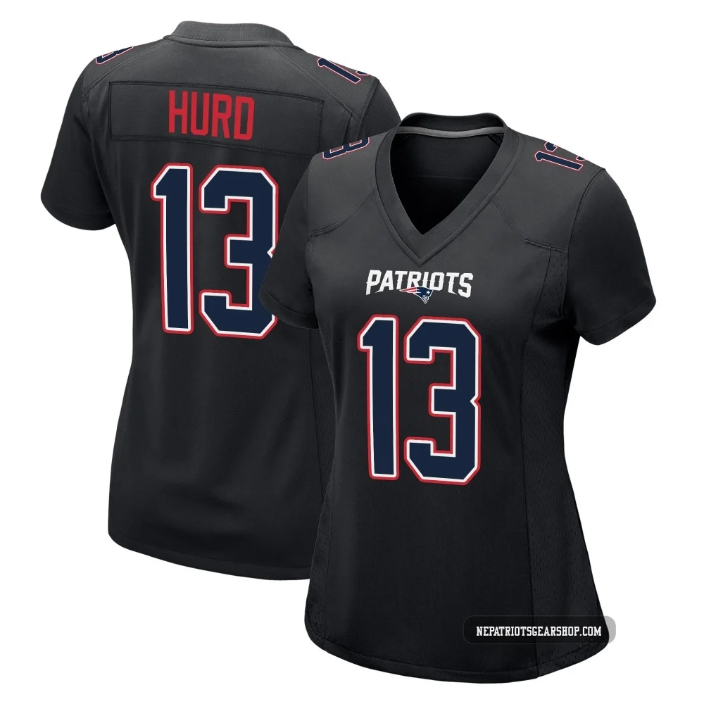 Jalen Hurd ＃13 New England Patriots Game Carbon Fashion Jersey - Women's Black