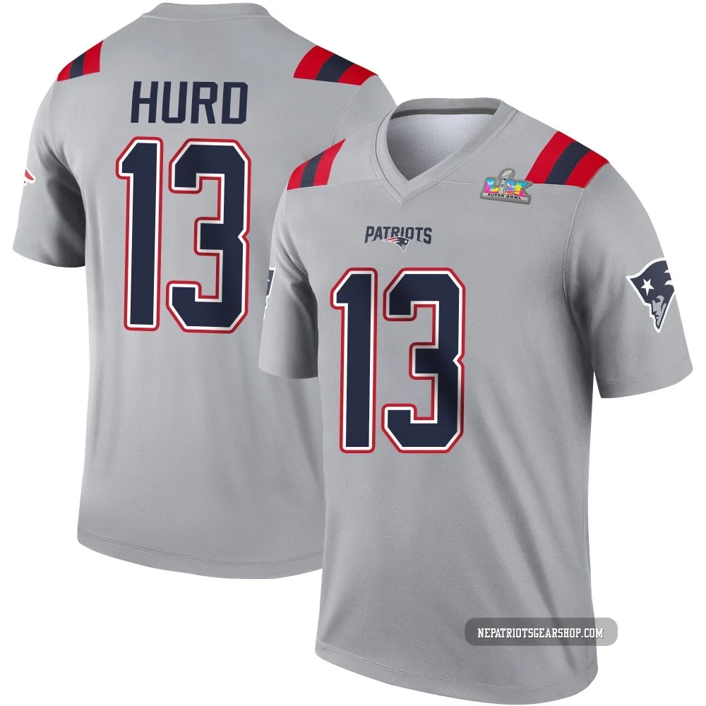 Jalen Hurd ＃13 New England Patriots Legend Inverted Super Bowl LX Patch Jersey - Men's Gray