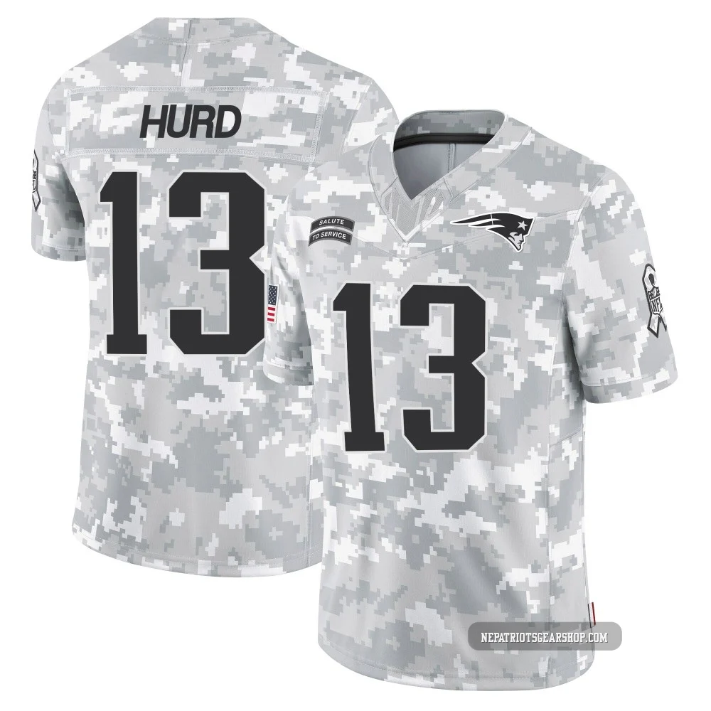 Jalen Hurd ＃13 New England Patriots Limited 2024 Salute to Service Jersey - Youth Arctic Camo