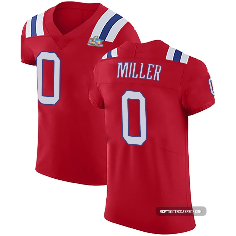 Jam Miller ＃0 New England Patriots Elite Vapor Untouchable Alternate Super Bowl LX Patch Jersey - Men's Red
