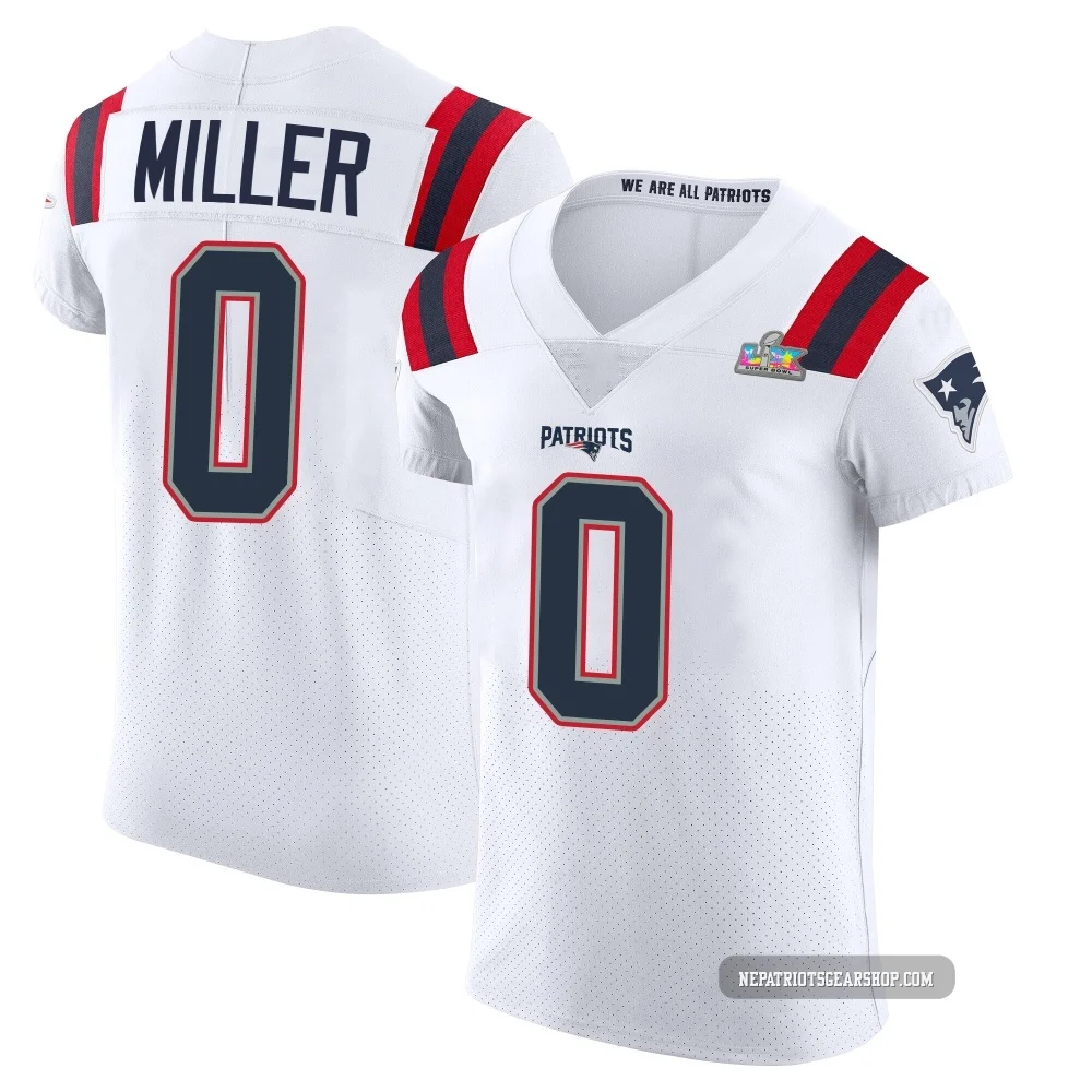 Jam Miller ＃0 New England Patriots Elite Vapor Untouchable Super Bowl LX Patch Jersey - Men's White