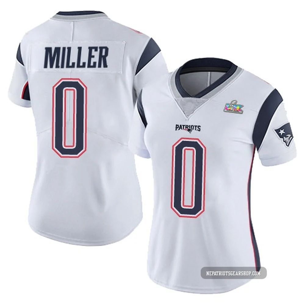 Jam Miller ＃0 New England Patriots Limited Vapor Untouchable Super Bowl LX Patch Jersey - Women's White