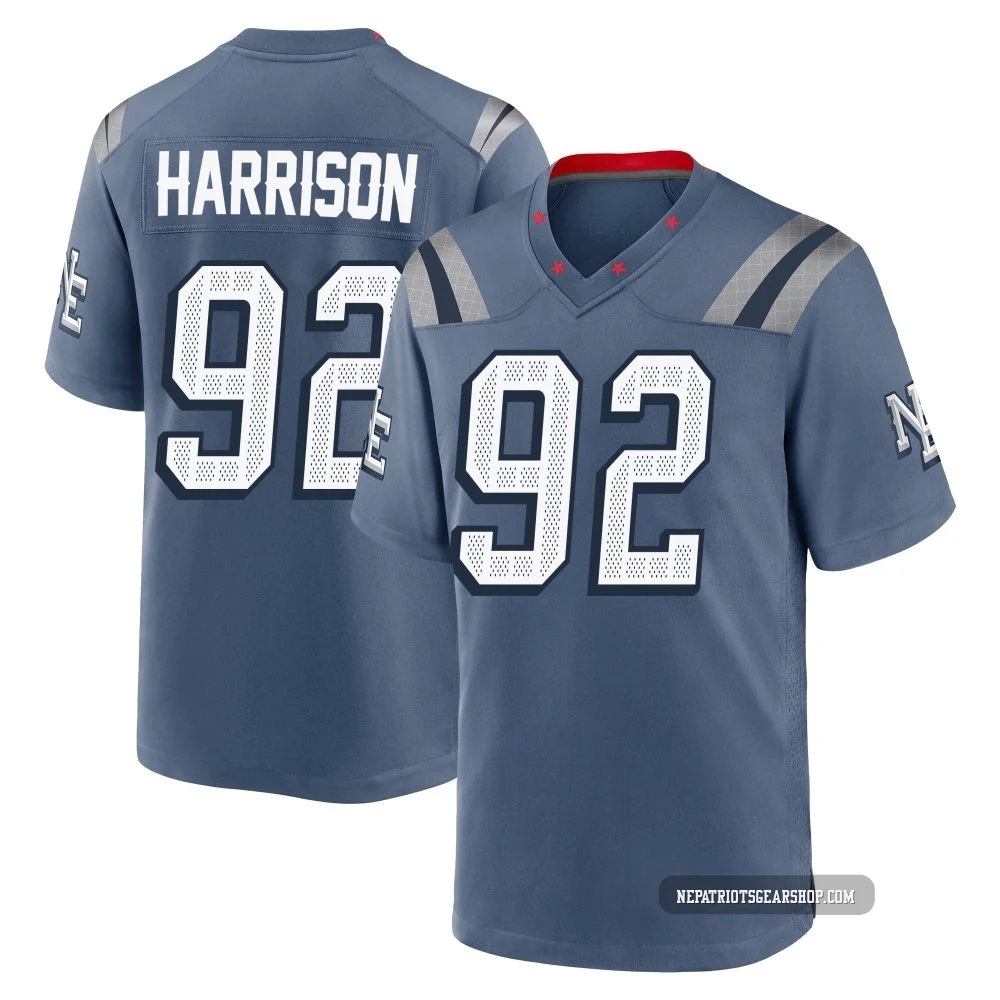 James Harrison ＃92 New England Patriots Game Storm 2025 Rivalries Collection Jersey - Youth Blue