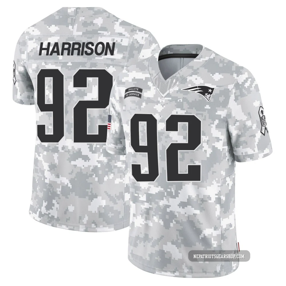 James Harrison ＃92 New England Patriots Limited 2024 Salute to Service Jersey - Youth Arctic Camo