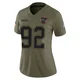 James Harrison ＃92 New England Patriots Limited 2025 Salute to Service Jersey - Women's Olive