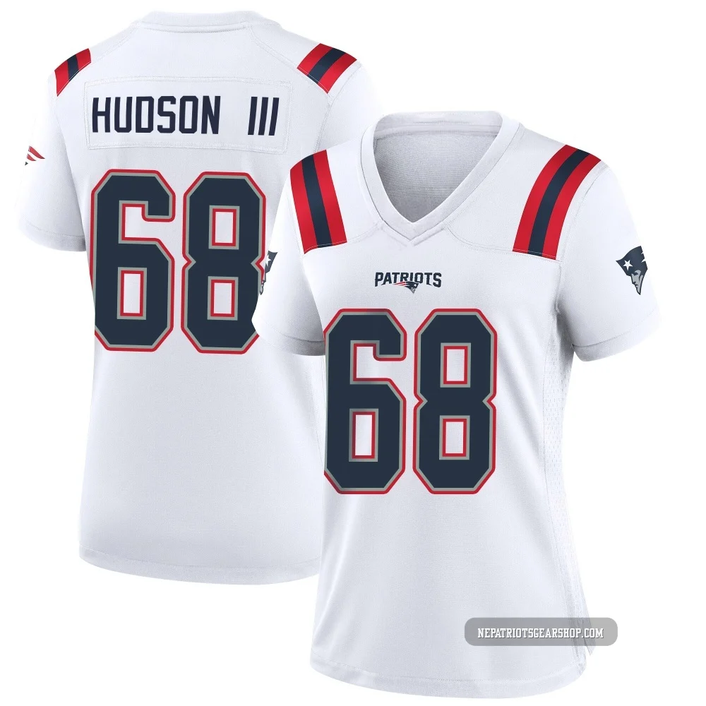 James Hudson III ＃68 New England Patriots Game Jersey - Women's White