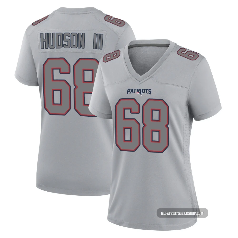 James Hudson III ＃68 New England Patriots Game Silver Atmosphere Fashion Jersey - Women's