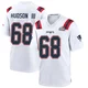 James Hudson III ＃68 New England Patriots Game Super Bowl LX Patch Jersey - Youth White