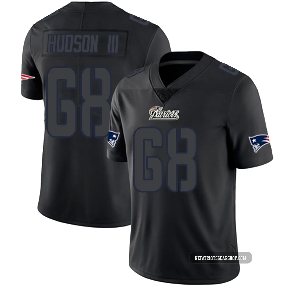 James Hudson III ＃68 New England Patriots Limited Jersey - Men's Black Impact