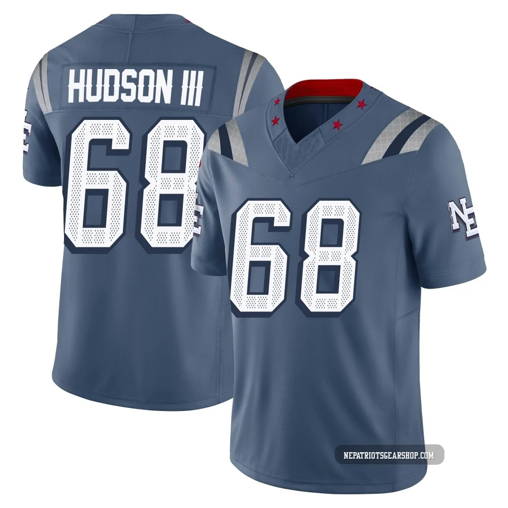 James Hudson III ＃68 New England Patriots Limited Storm 2025 Rivalries Collection Jersey - Men's Blue