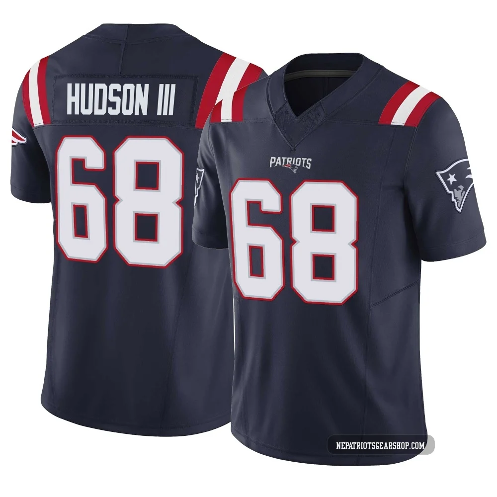James Hudson III ＃68 New England Patriots Limited Vapor F.U.S.E. Jersey - Men's Navy