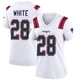 James White ＃28 New England Patriots Game Jersey - Women's White