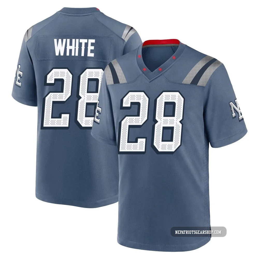 James White ＃28 New England Patriots Game Storm 2025 Rivalries Collection Jersey - Youth Blue