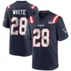 James White ＃28 New England Patriots Game Team Color Super Bowl LX Patch Jersey - Youth Navy Blue
