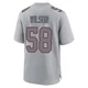 Jared Wilson ＃58 New England Patriots Game Silver Atmosphere Fashion Super Bowl LX Patch Jersey - Men's