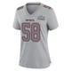 Jared Wilson ＃58 New England Patriots Game Silver Atmosphere Fashion Super Bowl LX Patch Jersey - Women's
