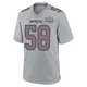 Jared Wilson ＃58 New England Patriots Game Silver Atmosphere Fashion Super Bowl LX Patch Jersey - Youth