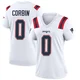 Jashaun Corbin ＃0 New England Patriots Game Jersey - Women's White