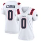 Jashaun Corbin ＃0 New England Patriots Game Super Bowl LX Patch Jersey - Women's White