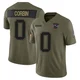 Jashaun Corbin ＃0 New England Patriots Limited 2025 Salute to Service Jersey - Youth Olive