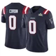 Jashaun Corbin ＃0 New England Patriots Limited Vapor F.U.S.E. Super Bowl LX Patch Jersey - Men's Navy