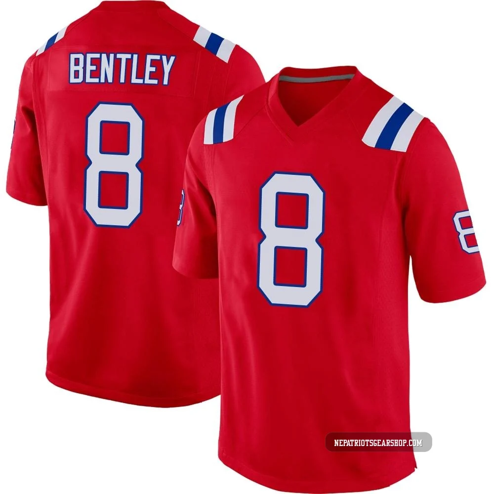Ja'Whaun Bentley ＃8 New England Patriots Game Alternate Jersey - Men's Red