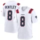 Ja'Whaun Bentley ＃8 New England Patriots Game Jersey - Youth White