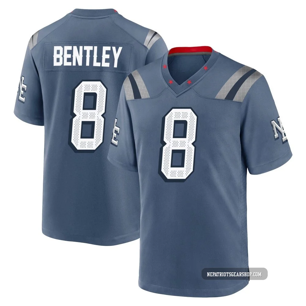 Ja'Whaun Bentley ＃8 New England Patriots Game Storm 2025 Rivalries Collection Jersey - Men's Blue