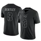 Ja'Whaun Bentley ＃8 New England Patriots Limited Reflective Jersey - Men's Black