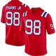 Jeremiah Pharms Jr. ＃98 New England Patriots Game Alternate Jersey - Men's Red