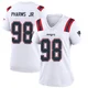 Jeremiah Pharms Jr. ＃98 New England Patriots Game Jersey - Women's White