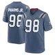 Jeremiah Pharms Jr. ＃98 New England Patriots Game Storm 2025 Rivalries Collection Jersey - Men's Blue