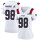 Jeremiah Pharms Jr. ＃98 New England Patriots Game Super Bowl LX Patch Jersey - Women's White