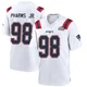 Jeremiah Pharms Jr. ＃98 New England Patriots Game Super Bowl LX Patch Jersey - Youth White