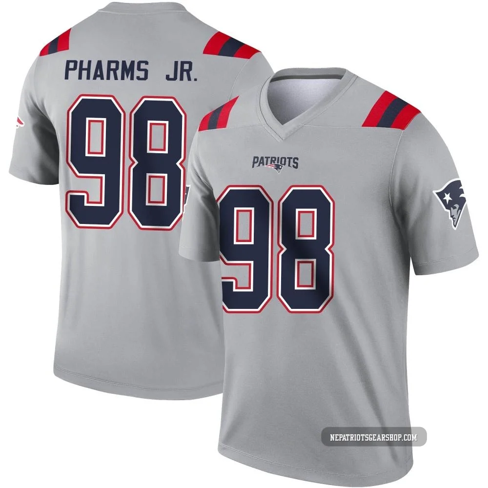 Jeremiah Pharms Jr. ＃98 New England Patriots Legend Inverted Jersey - Men's Gray
