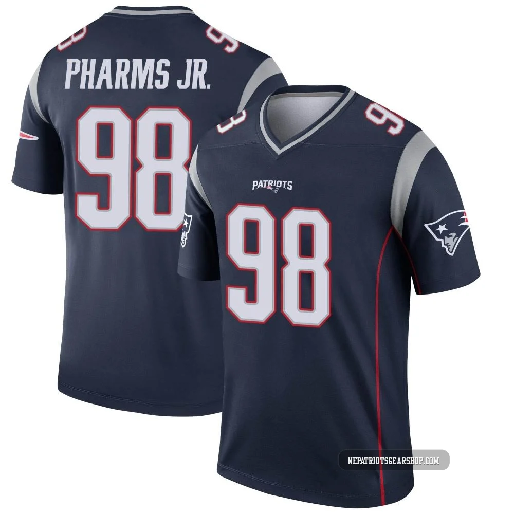 Jeremiah Pharms Jr. ＃98 New England Patriots Legend Jersey - Men's Navy