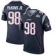 Jeremiah Pharms Jr. ＃98 New England Patriots Legend Super Bowl LX Patch Jersey - Men's Navy