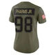 Jeremiah Pharms Jr. ＃98 New England Patriots Limited 2025 Salute to Service Jersey - Women's Olive