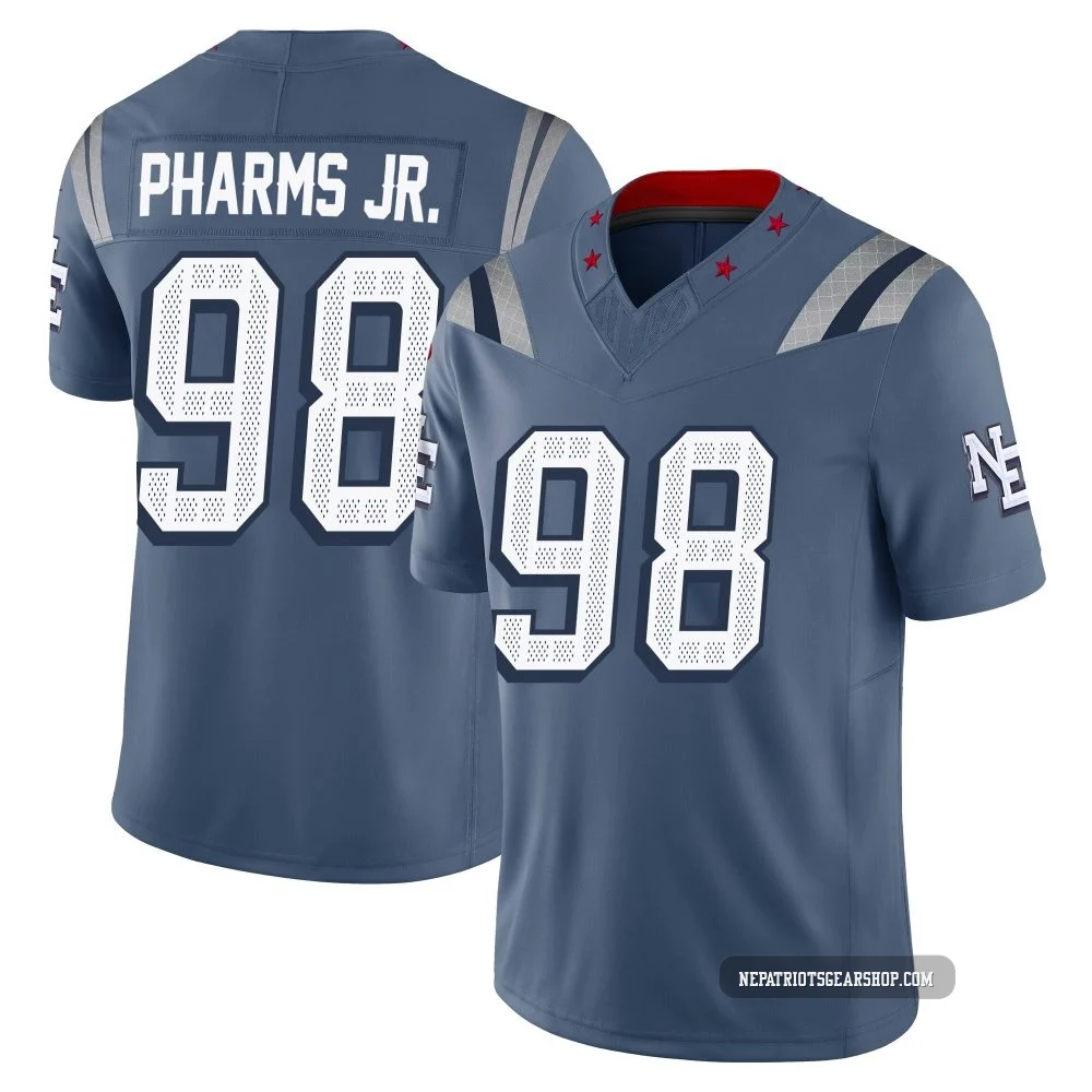 Jeremiah Pharms Jr. ＃98 New England Patriots Limited Storm 2025 Rivalries Collection Jersey - Youth Blue
