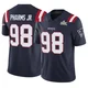 Jeremiah Pharms Jr. ＃98 New England Patriots Limited Vapor F.U.S.E. Super Bowl LX Patch Jersey - Men's Navy
