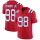 Jeremiah Pharms Jr. ＃98 New England Patriots Limited Vapor Untouchable Alternate Jersey - Men's Red