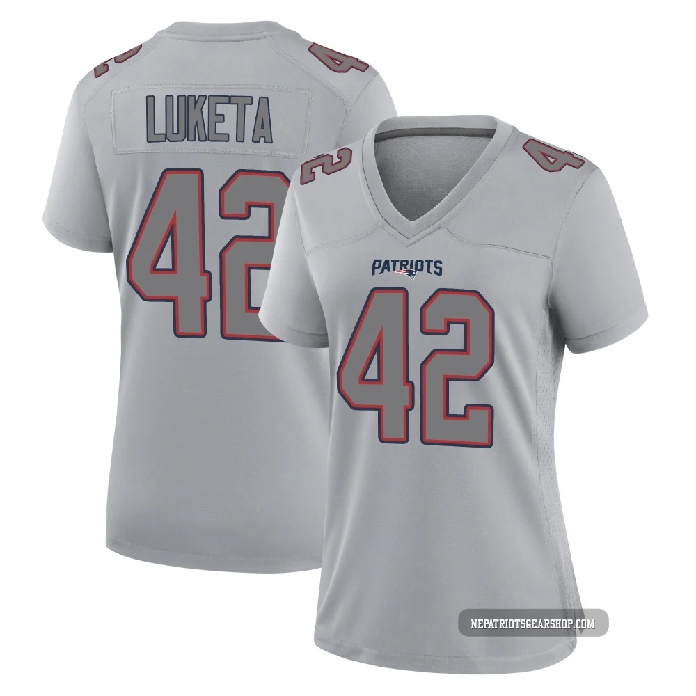 Jesse Luketa ＃42 New England Patriots Game Silver Atmosphere Fashion Jersey - Women's
