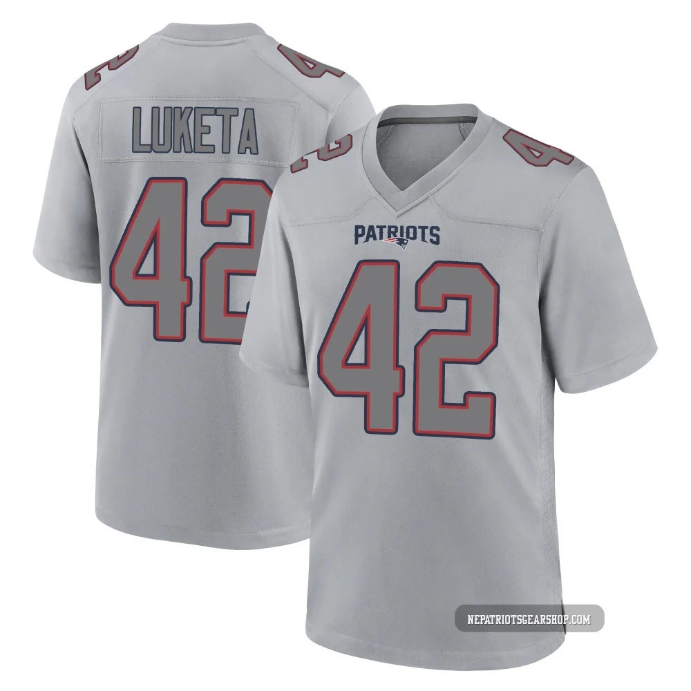 Jesse Luketa ＃42 New England Patriots Game Silver Atmosphere Fashion Jersey - Youth
