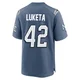Jesse Luketa ＃42 New England Patriots Game Storm 2025 Rivalries Collection Jersey - Youth Blue