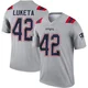 Jesse Luketa ＃42 New England Patriots Legend Inverted Jersey - Men's Gray